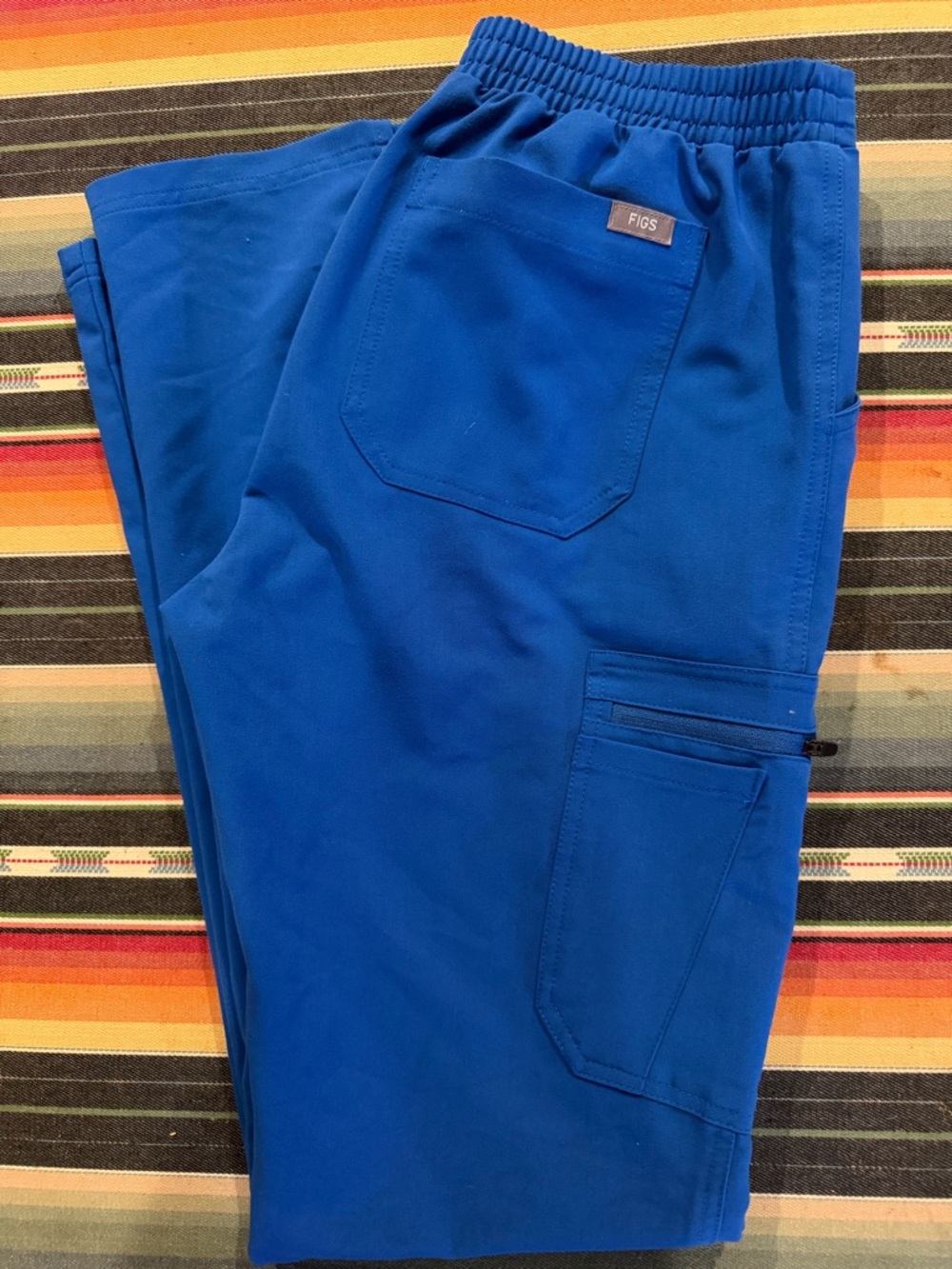 Figs Straight-Leg Scrub Pants in Cobalt Blue